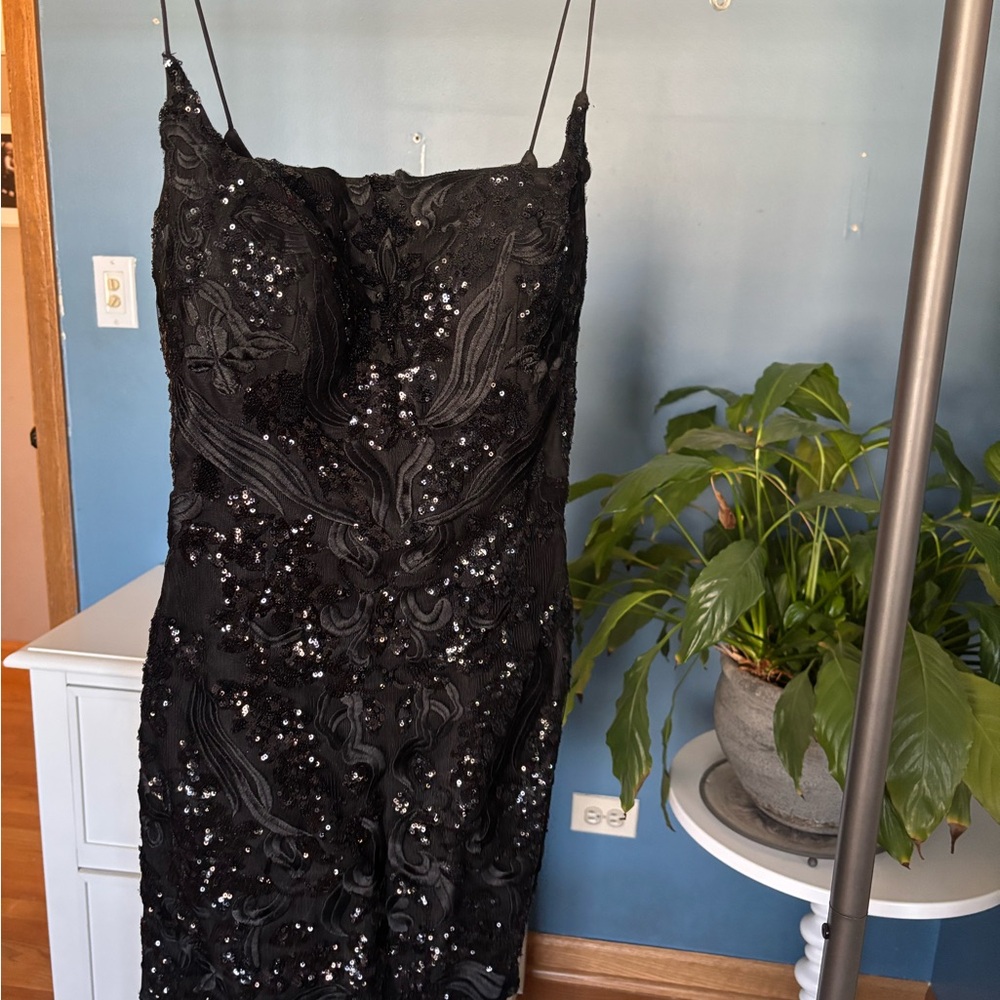 Black Sequin Dress